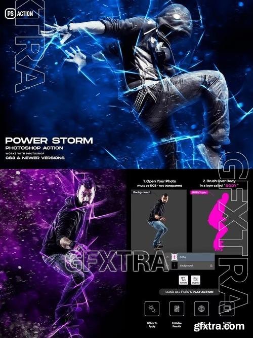 Power Storm Photoshop Action 39136945