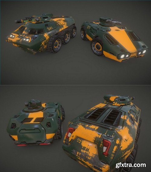 APC and Scout Car 3D Model