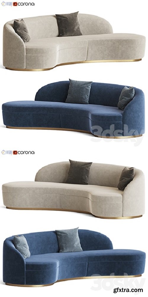 Otium Curved Sofa Capital Collection