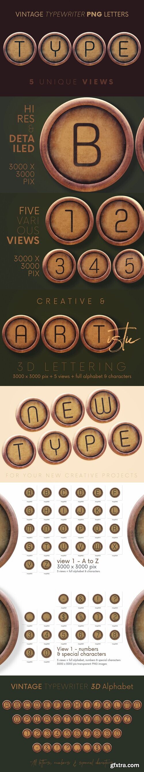 CreativeMarket - Vintage Typewriter - 3D Lettering 10241973