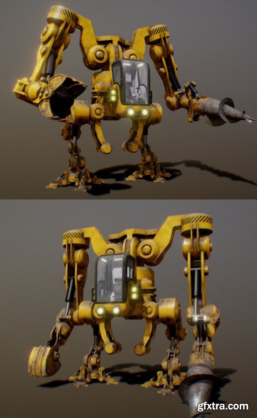 MINING MECH ANIMATIONS 3D Model