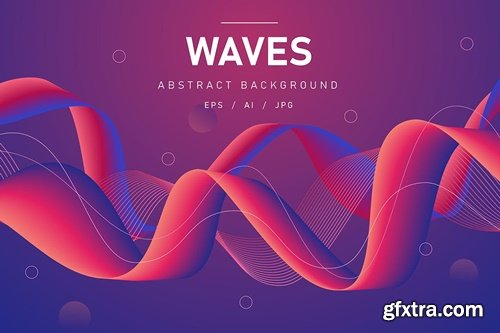 Vibrant Waves Abstract Background Y75JFVA