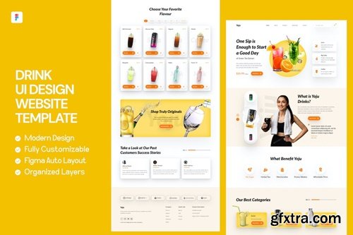 Drink UI Design Website Templates 8MK8NUC