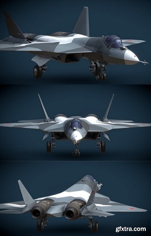 PAK FA Su-57 (T-50) 3D Model