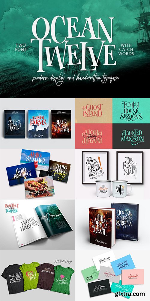 Ocean Twelve Font Duo + Extras