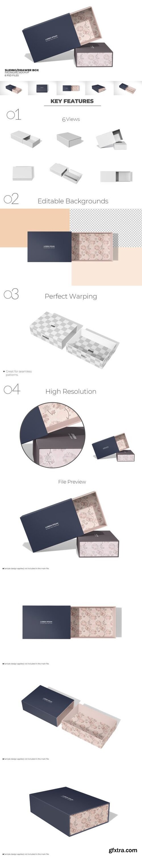 CreativeMarket - Rectangular Sliding Box Mockup 10273797