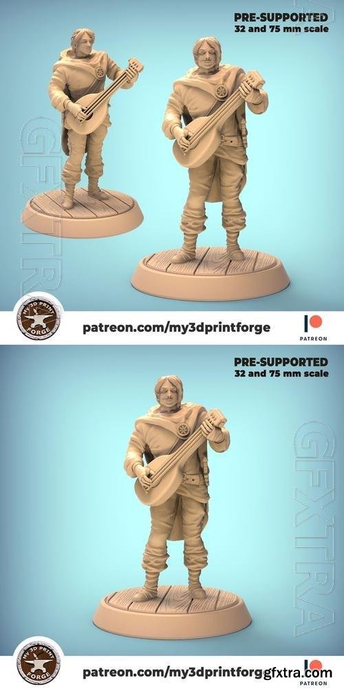 My3DPrintForge - Half-Elf Bard 3D Print