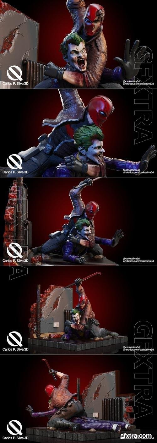 Red Hood vs Joker 3D Print