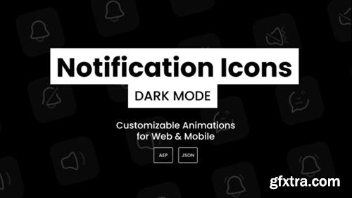 Videohive Notification Icons Dark Mode 40208778