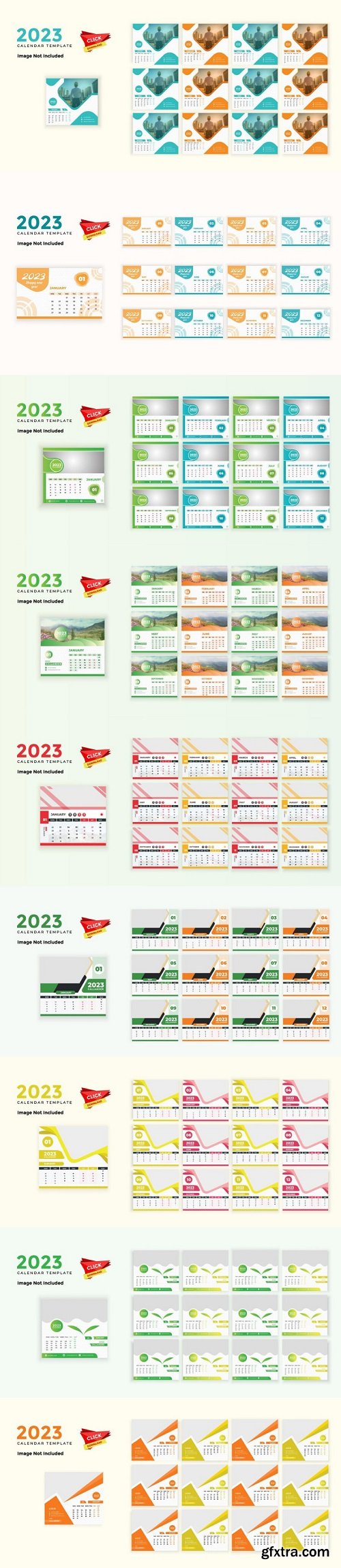 Happy new year 2023 desk calendar design