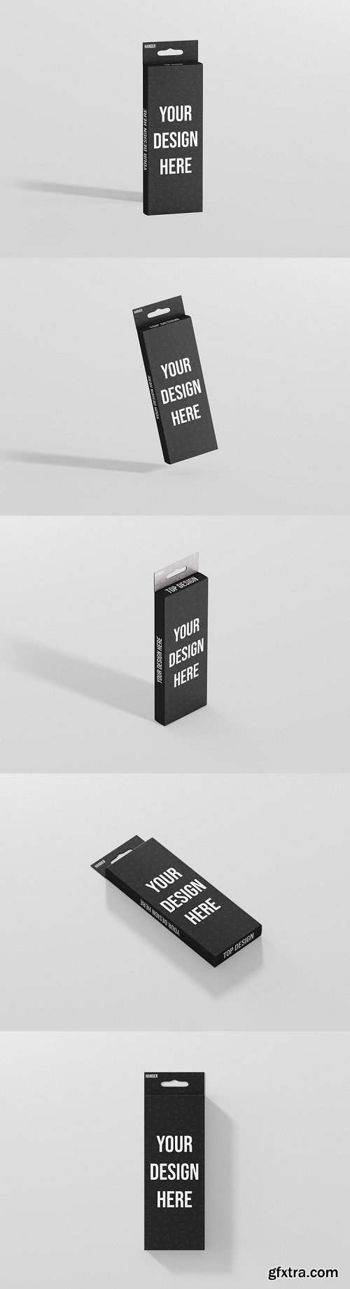 Slim high hanger box mockup