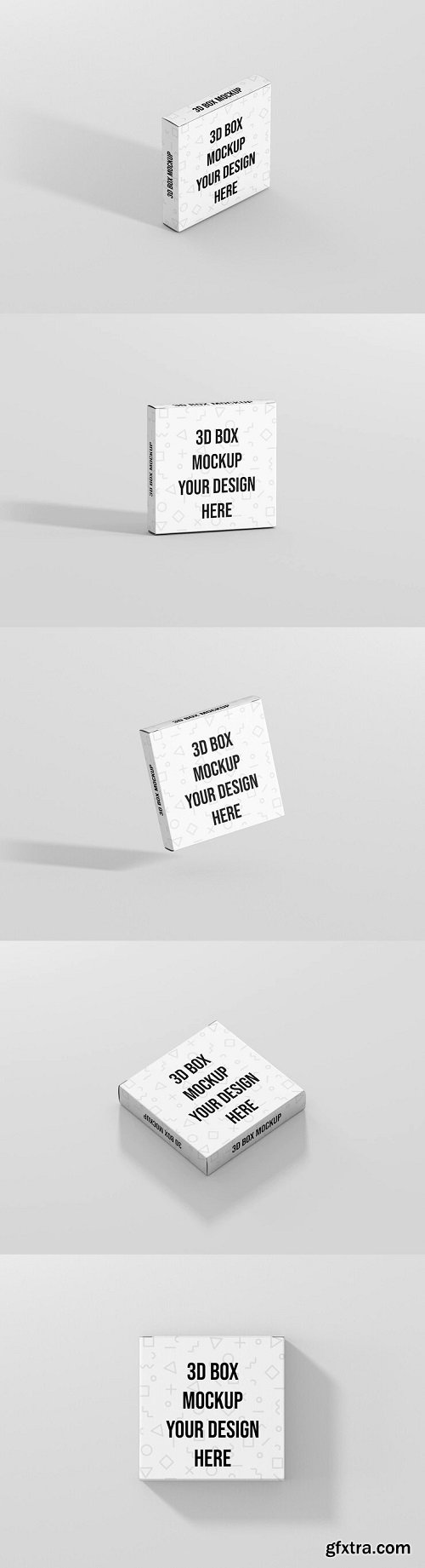 Slim square box mockup