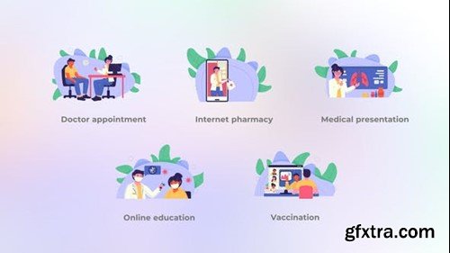 Videohive Internet pharmacy - Flat concepts 40223105