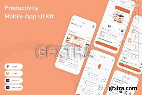 Productivity Mobile App UI Kit BHT3NKV