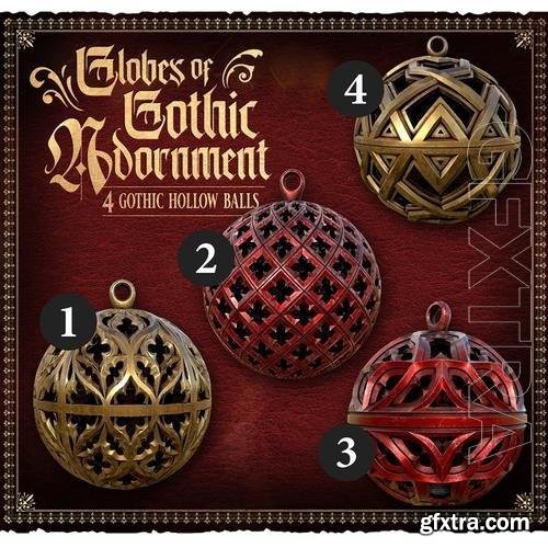 Raging Heroes Xmas - Globes of Gothic Adorment 3D Print