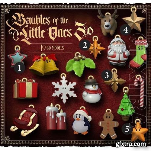 Raging Heroes Xmas - Baubles of the Little Ones 3D 3D Print