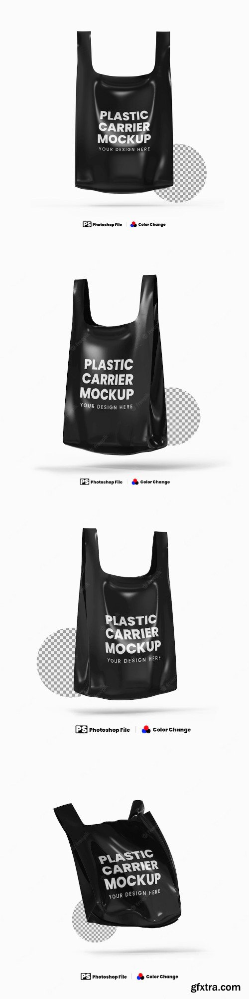 Plastic carrier bag mockup