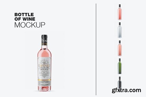 Set Wine Bottles Mockup 9GLKVTV