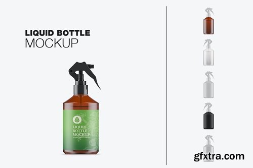 Set Different Materials Spray Bottle Mockup 34WRS8U