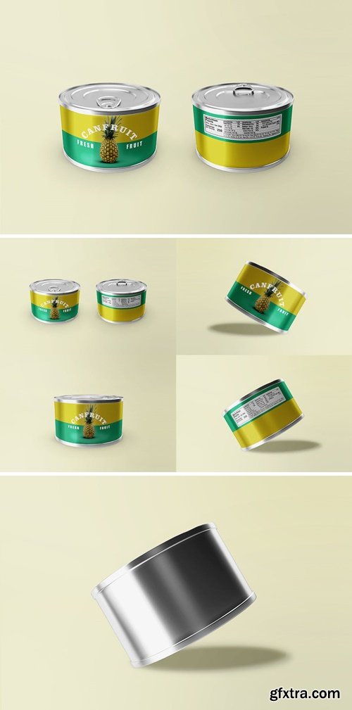 Aluminium Can Fruits Mockup PB63NXE