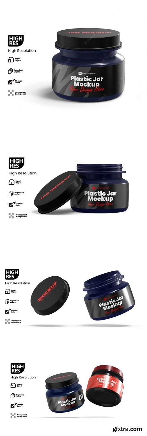 Plastic jar mockup