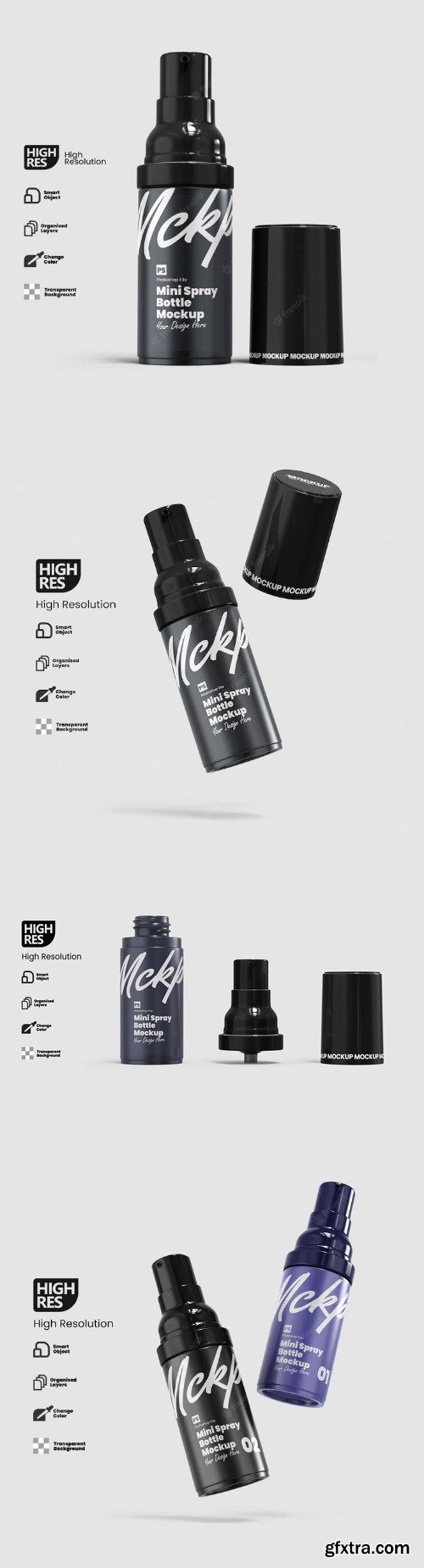 Mini spray bottle mockup