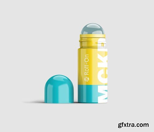 Roll on bottle mockup isolated