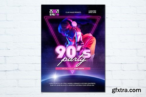 90\'s Party Poster BHK8SJH