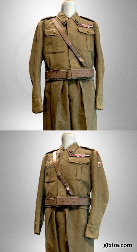 Military uniform of General Józef Giza 3D Model
