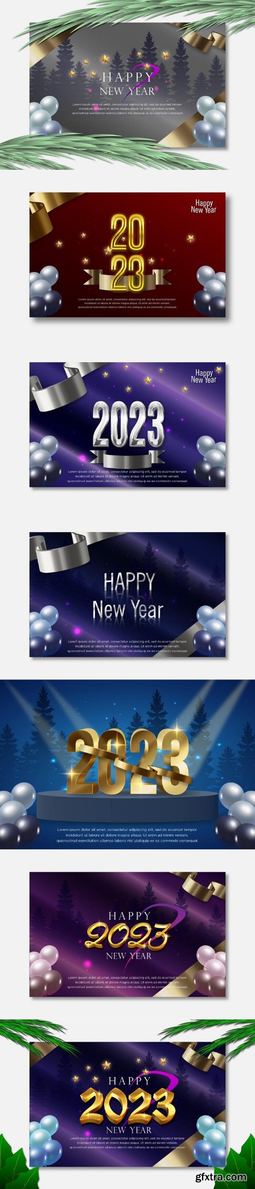 Happy new year 2023 banner template design