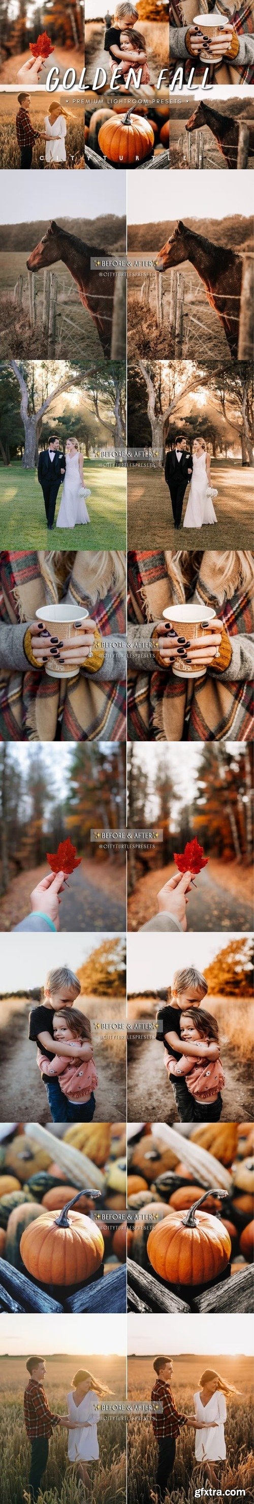 GOLDEN FALL Rustic Warm Lightroom Presets