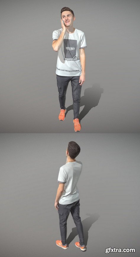 Young man talking on the phone 31 3D Model