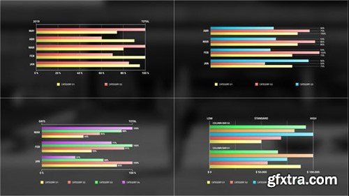 Videohive Horizontal Column Infographic 40114821