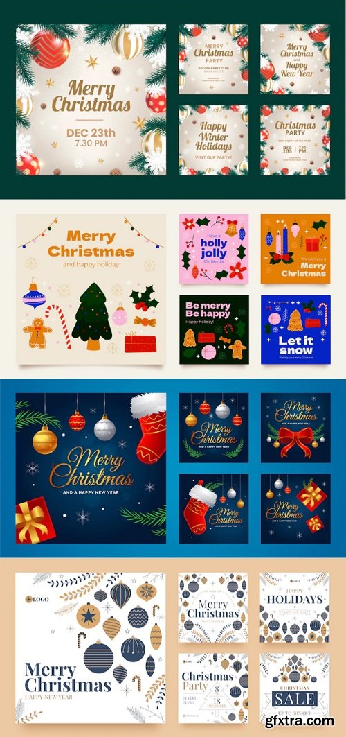 Christmas season instagram posts collection