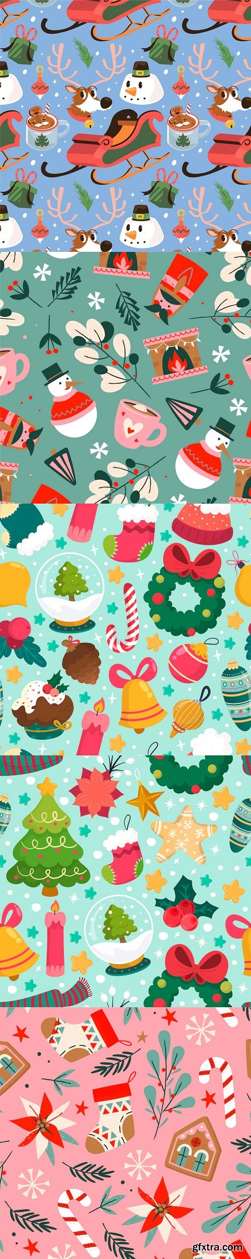 Flat christmas pattern design