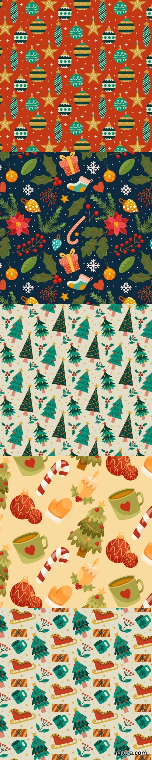 Flat christmas pattern design