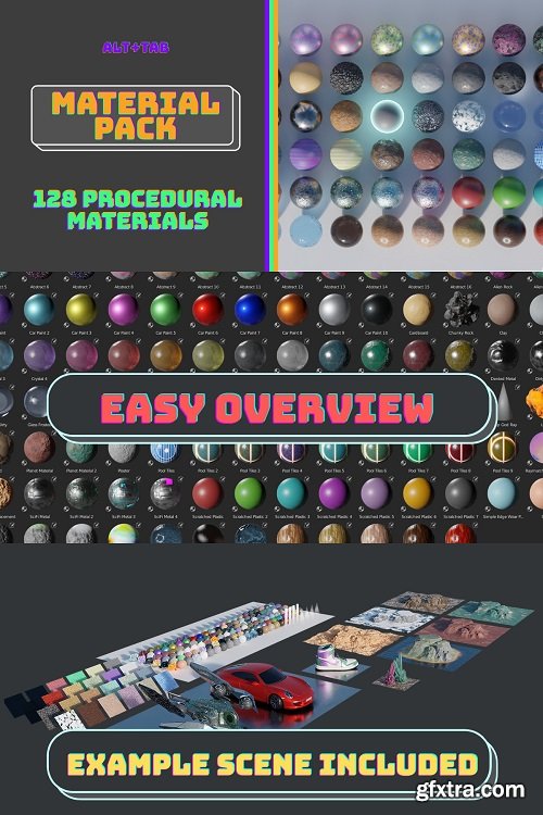 Blender Market - Alt Tab’S 128 Materials Asset Pack