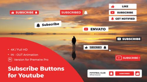 Videohive - Subscribe Buttons for Youtube - 40101195 - 40101195