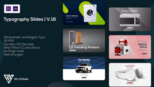 Videohive - Typography | Product Promo Slides V.16 | MOGRT - 40175584 - 40175584