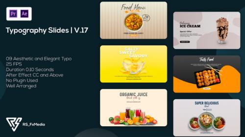 Videohive - Typography | Food Promo Slides V.17 | MOGRT - 40175589 - 40175589