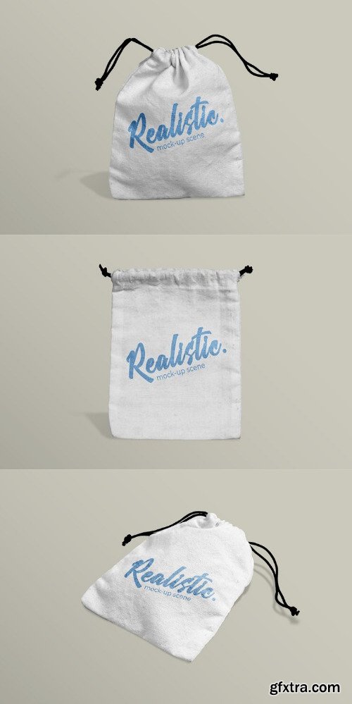 Linen pouch mockup