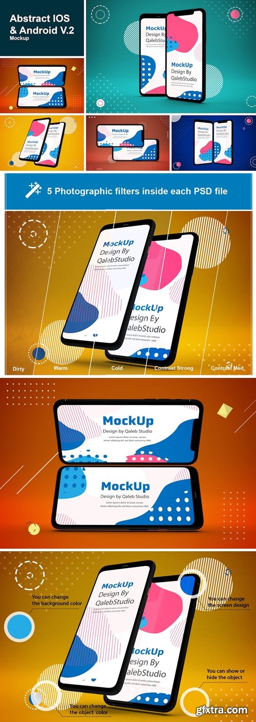 Abstract IOS & Android Mockup V.2 UB8C4KV