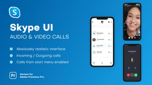 Videohive - Skype UI - Audio & Video Calls | Premiere Pro - 38792870 - 38792870