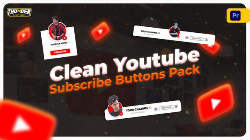 Videohive - Clean YouTube Subscribe Buttons Pack - 40189611 - 40189611