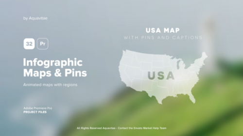 Videohive - Infographic Maps with Pins l MOGRT for Premiere Pro - 40227448 - 40227448