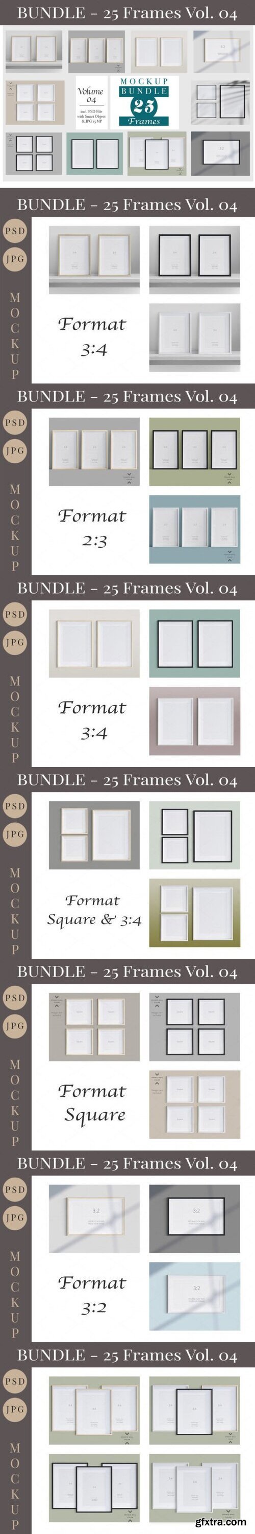 Picture Frames Mockup Bundle Vol. 04