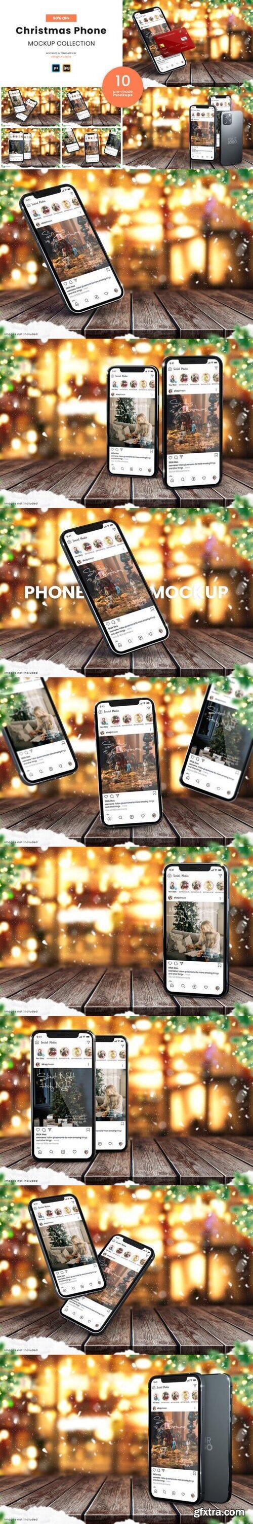 10 Christmas Phone Mockups