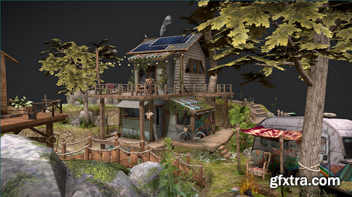 Hippies Eco paradise 3D Model