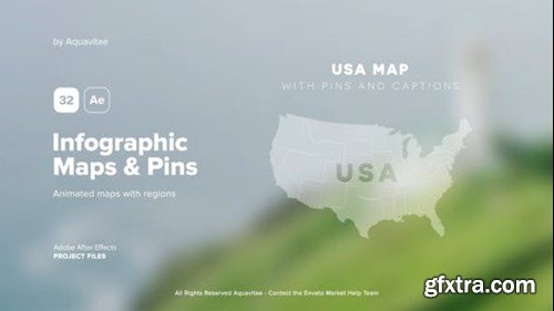 Videohive Infographic Maps with Pins 40227438