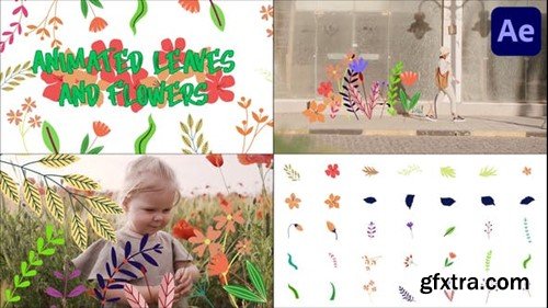 Videohive Animated Leaves And Flowers for After Effects 40305316